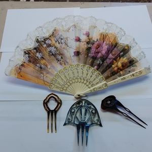 Hair ornaments and fan